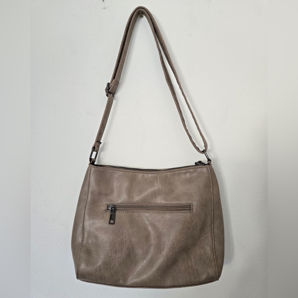 Sam & Hadley Tan Studded Crossbody Bag | Faux Leather | Boho Chic - Picture 2 of 15